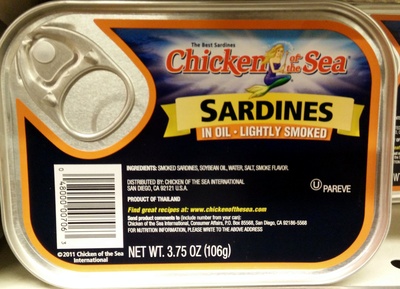 Sardines in oil lightly smoked - 0048000007063