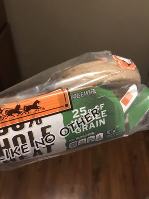 100% whole wheat english muffins - 0048121184070