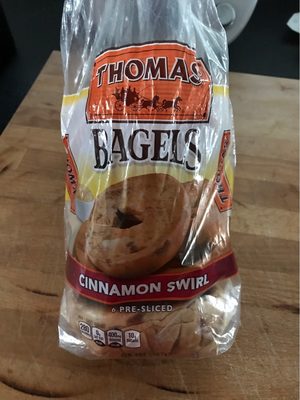Pre-sliced cinnamon swirl bagels - 0048121253219