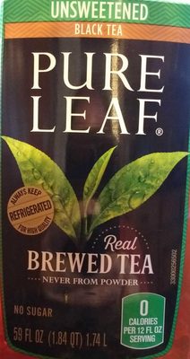 Pure Leaf Unsweetned Tea 59 Fluid Ounce Plastic Bottle - 0048500020647