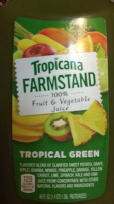 100% fruit & vegetable juice, tropical green - 0048500201039