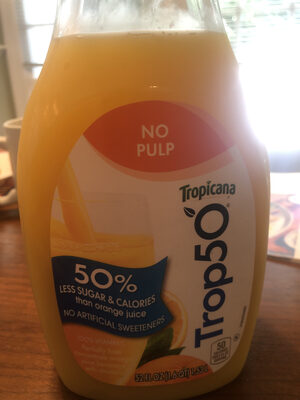 No pulp orange juice beverage partially from concentrate, orange - 0048500202913