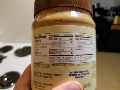 Jif Natural Crunchy Peanut Butter Spread - 0051500075654