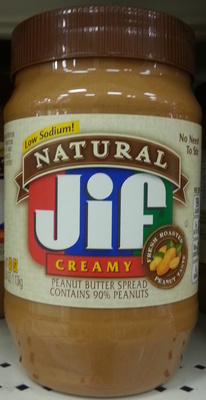 Natural creamy peanut butter spread - 0051500243213