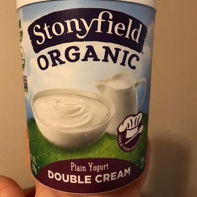 Organic double cream plain yogurt - 0052159703295