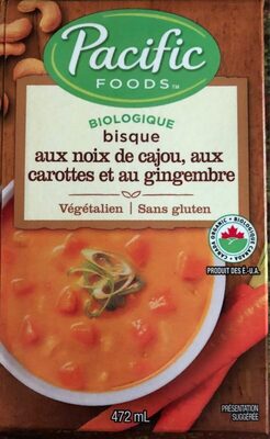 Bisque aux noix de cajou, aux carottes et au gingembre - 0052603054973