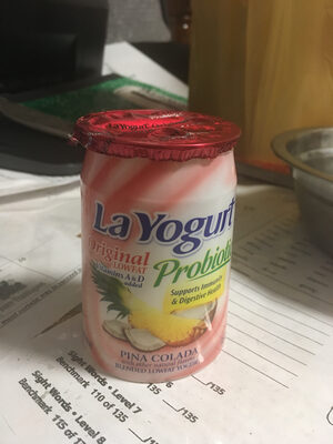 La yogurt, original probiotic blended lowfat yogurt, pina colada - 0053600000079