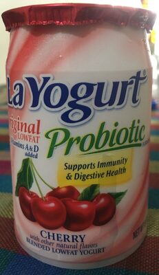 La yogurt, probiotic lowfat yogurt, original, cherry - 0053600000918