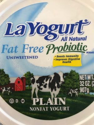 La yogurt, probiotic plain nonfat yogurt - 0053600101073