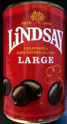 California ripe pitted large olives - 0053800028217