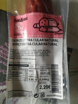 Chorizo extra cular natural - 00552031500219002207