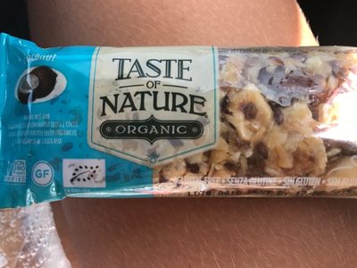 Barrita Frutos Secos Con Coco 40GR Bio - Taste of Nature - 0059527752091