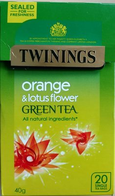 Twinings orange & lotus flower green tea - 0070177248499