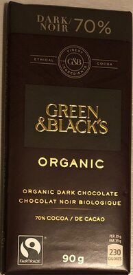 Organic dark chocolate - 0070221011000