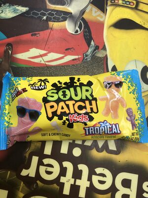 Sour patch kids soft candy tropical fat free1x2 oz - 0070462004045