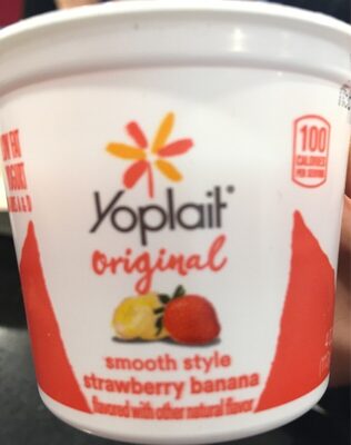 Yoplait Original Strawberry Banana Smooth Style Low Fat Yogurt - 0070470996189