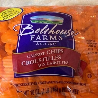 Bolthouse farms, carrot chips - 0071464172091