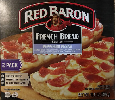 Red baron, french bread singles pepperoni pizzas - 0072180632449