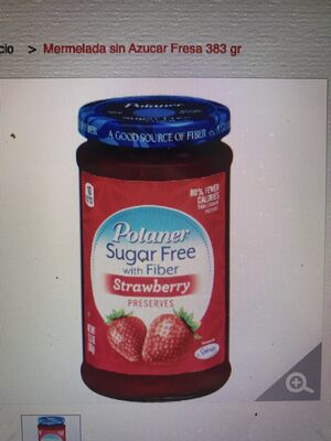 Polaner, sugar free with fiber preserves, peach - 0072400006562