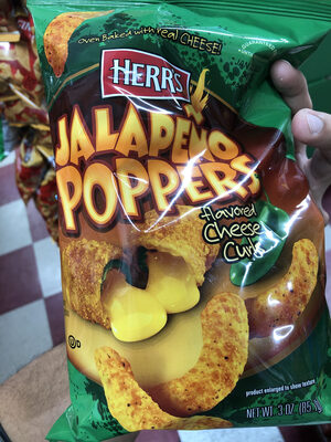 Jalapeno poppers flavored cheese curls, jalapeno poppers - 0072600007727
