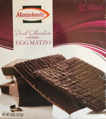 Dark chocolate covered egg matzo - 0072700007139