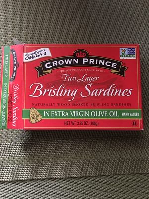Two Layer Brisling Sardines In Extra Virgin Olive Oil - 0073230000096