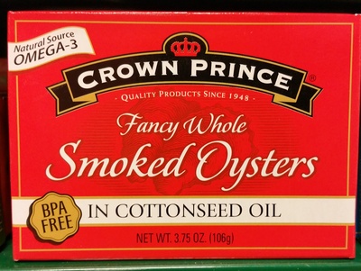 Smoked oysters in cottonseed oil - 0073230000515