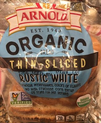 Rustic white thin - sliced bread - 0073410956687