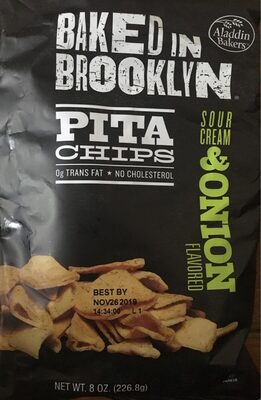 Baked in brooklyn, pita chips, sour cream & onion - 0074203991175