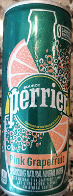 Perrier, sparkling natural mineral water, pink grapefruit - 0074780333467