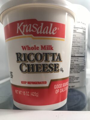 Krasdale Whole Milk Ricotta Cheese - 0075130856599