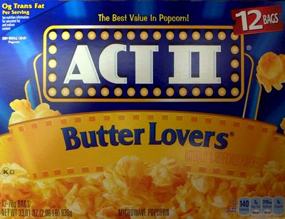 ACT II Butter Lovers Popcorn, 33.016 OZ - 0076150232301