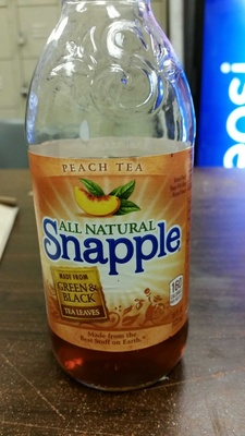 Snapple, all natural tea, peach, peach - 0076183163566