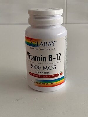 Solaray - Vitamina B12 (2000 mcg cianocobalamina) - 0076280043501
