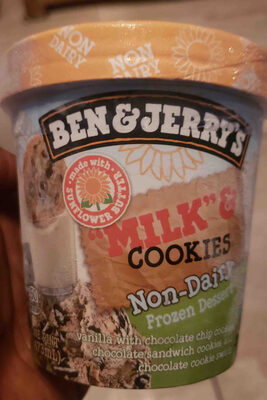 Ben and Jerry's milk and cookies non-dairy frozen dessert - 0076840002283