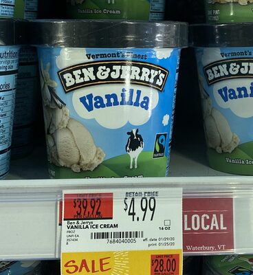 Vanilla ice cream, vanilla - 0076840400058