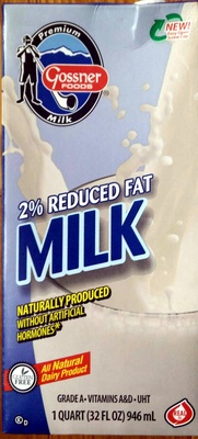 2% Reduced Fat Milk - 0076850099020