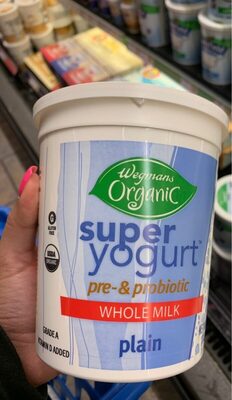 Wegmans Super Yogurt Whole Milk Plain - 0077890448441