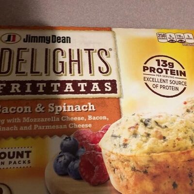 Jimmy dean, delights, frittatas, bacon & spinach - 0077900310911
