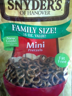 Snyder's of hanover, mini pretzels - 0077975080061