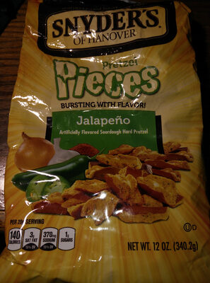 Snyder's of hanover, sourdough hard pretzel pieces, jalapeno, jalapeno - 0077975088234