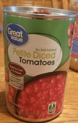 No salt added petite diced tomatoes - 0078742020228