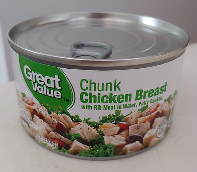 Great value, chunk chicken breast - 0078742067841