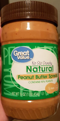 Great value, natural peanut butter spread - 0078742091334