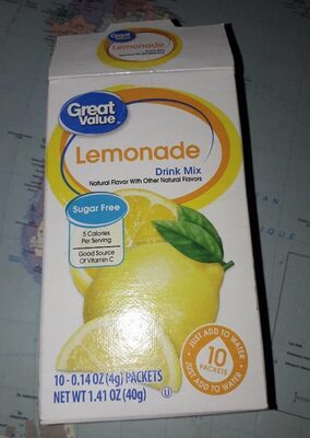 Great value, drink mix, lemonade - 0078742114743