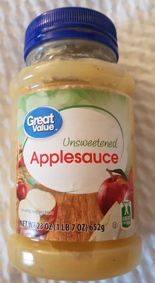 Great value, natural unsweetened applesauce - 0078742122984