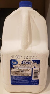 Reduced fat 2% milk - 0078742159041