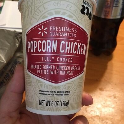 Fully cooked popcorn chicken breaded, popcorn chicken - 0078742223629