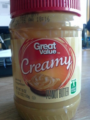 Great value, creamy peanut butter - 0078742369990