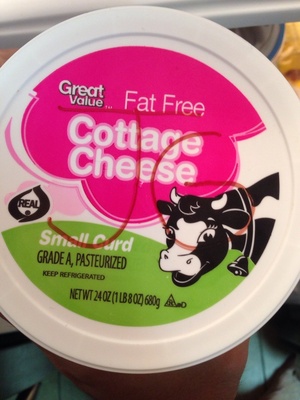Fat free small curd cottage cheese - 0078742373393